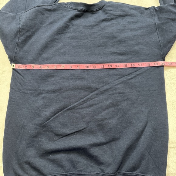 Trinity University College Sweatshirt Mens Small Navy Blue Yellow Logo Spellout - Picture 5 of 6